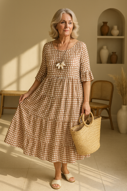 SABLEA EASY SHORT-SLEEVE MIDI DRESS