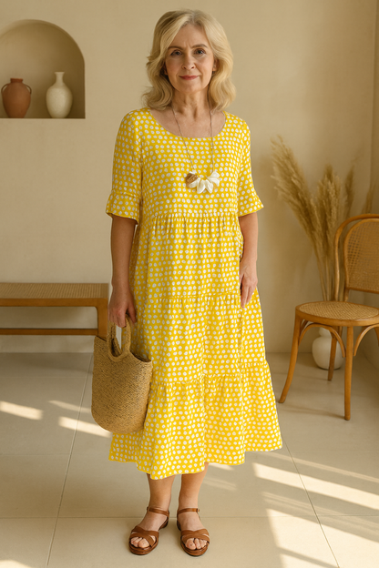 SABLEA EASY SHORT-SLEEVE MIDI DRESS