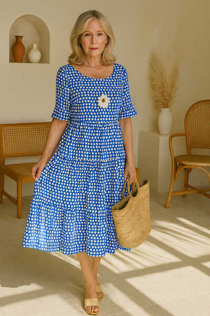 SABLEA EASY SHORT-SLEEVE MIDI DRESS