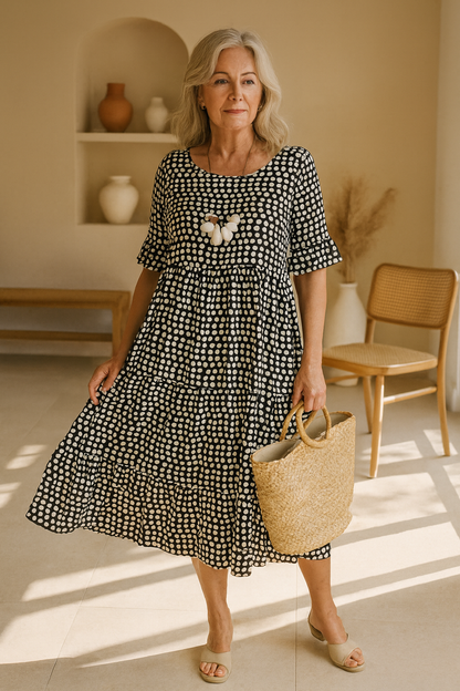 SABLEA EASY SHORT-SLEEVE MIDI DRESS