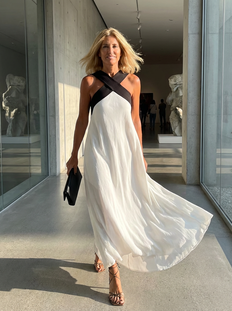 ELARA CROSS-SHOULDER DRESS