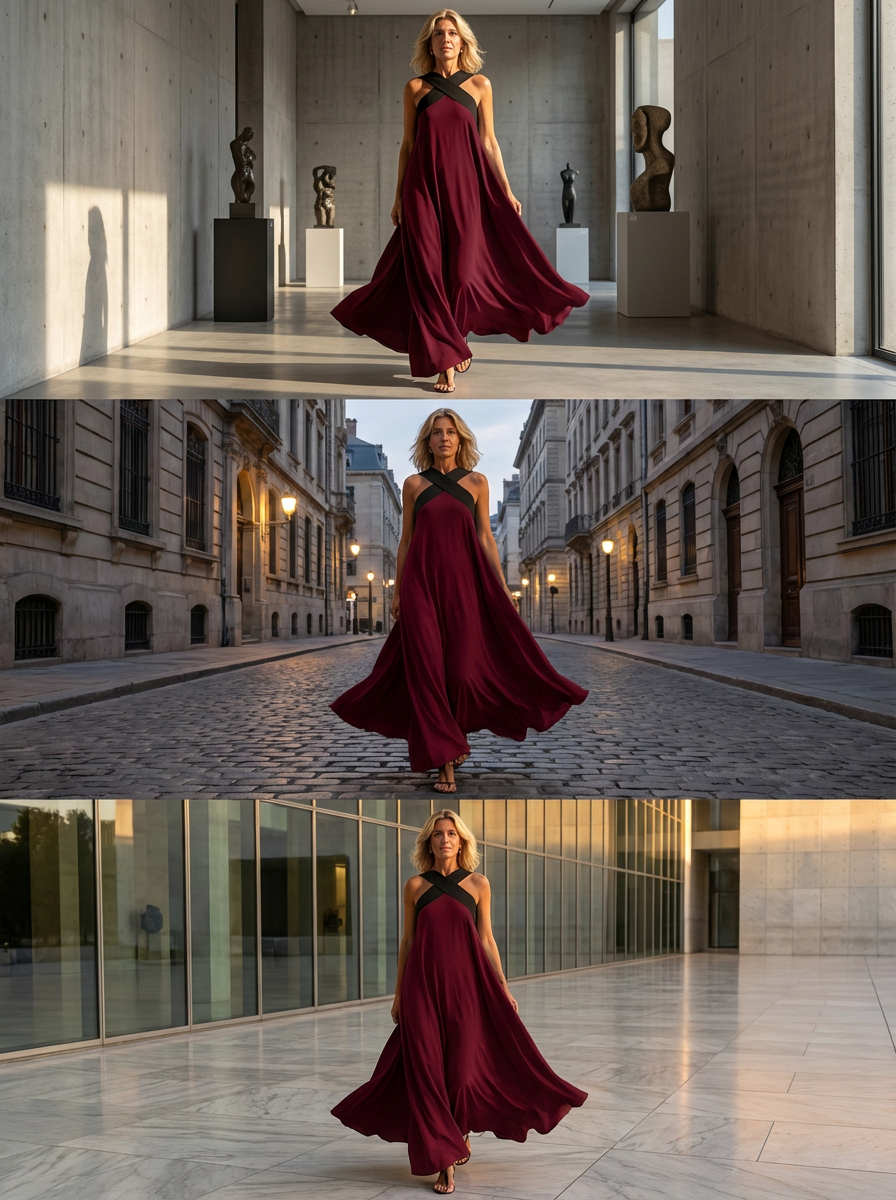 ELARA CROSS-SHOULDER DRESS