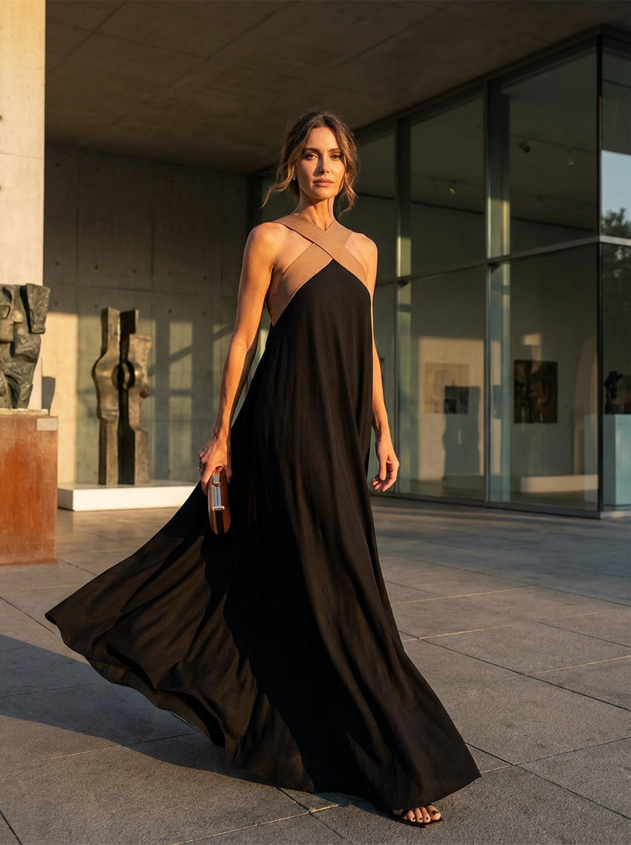 ELARA CROSS-SHOULDER DRESS