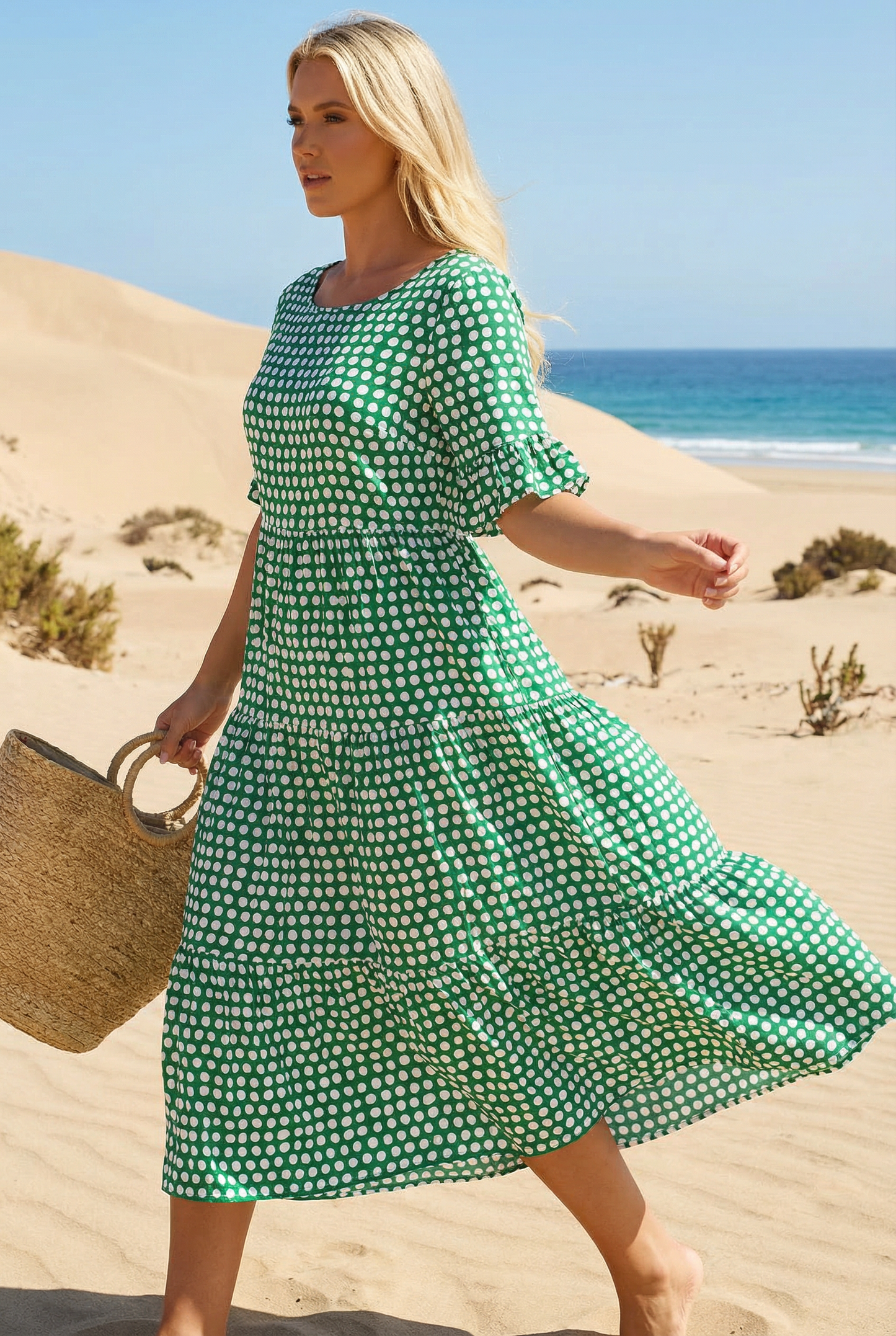 SABLEA EASY SHORT-SLEEVE MIDI DRESS