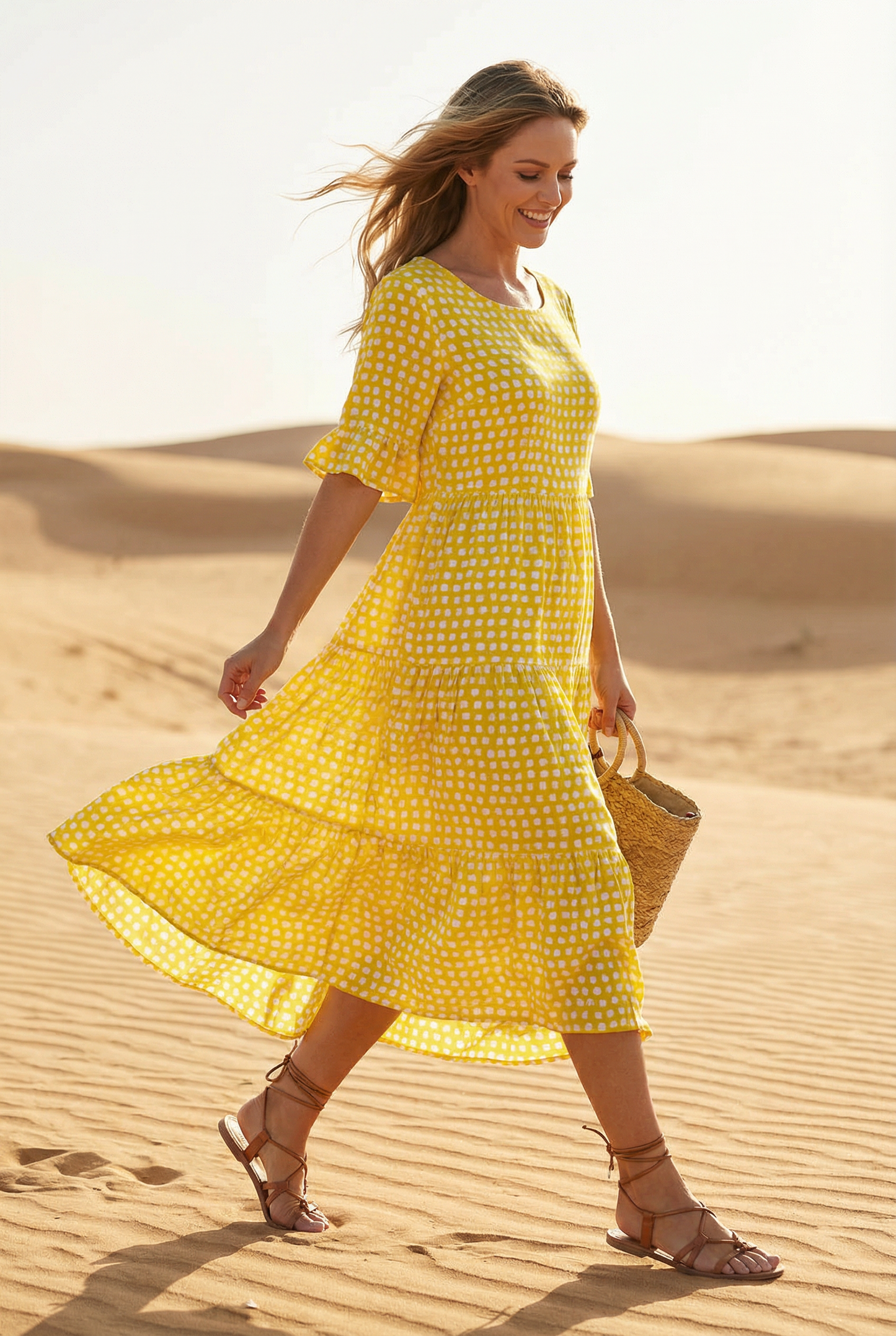 SABLEA EASY SHORT-SLEEVE MIDI DRESS