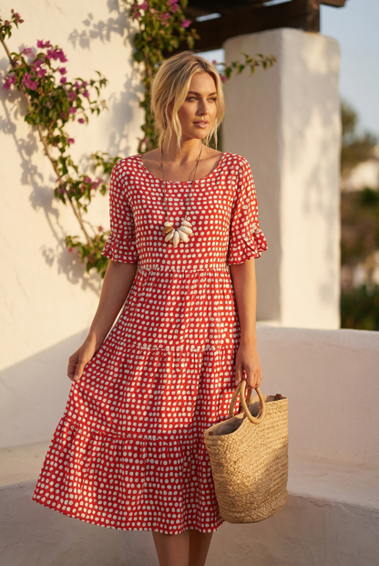 SABLEA EASY SHORT-SLEEVE MIDI DRESS