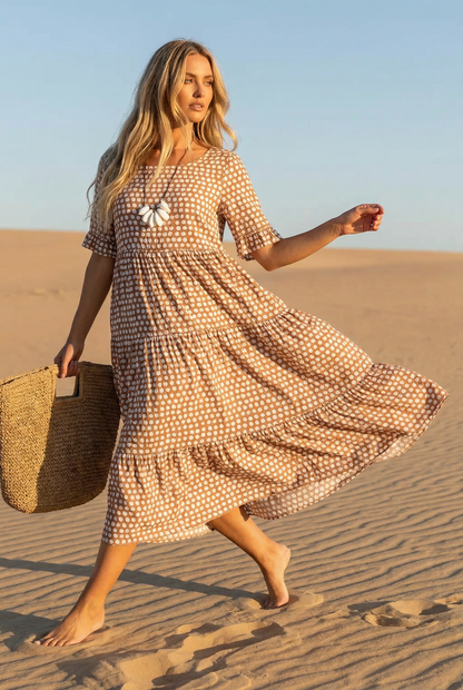SABLEA EASY SHORT-SLEEVE MIDI DRESS