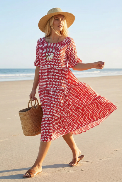 SABLEA EASY SHORT-SLEEVE MIDI DRESS
