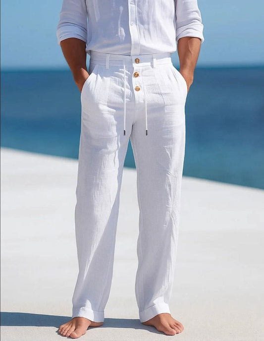 ETHAN LINEN TROUSERS